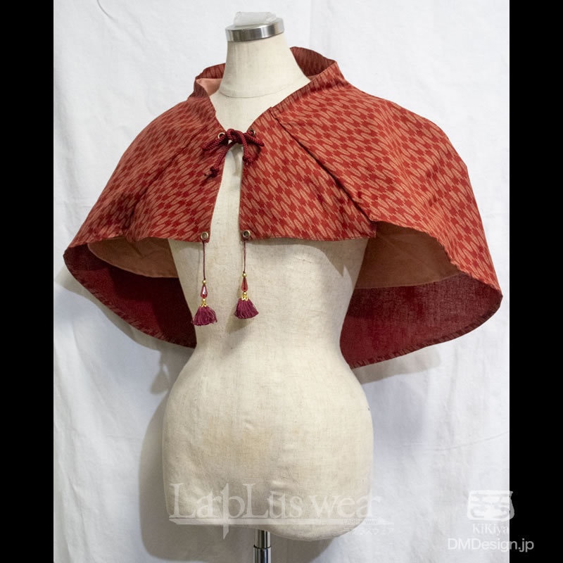 ファンタジー和装「Sマント」(赤矢羽柄)（8-281）／LarpLuswear