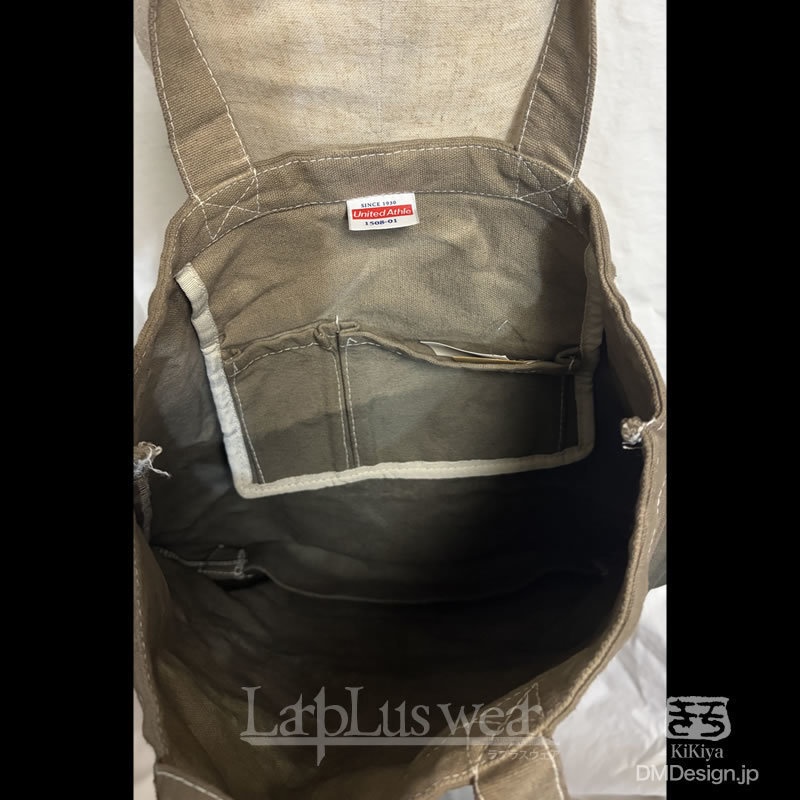 (L)手染め+プリント一点もの「テトロドトキシン黒ふぐ(グレー)」毒毒トートバッグ(7-062)