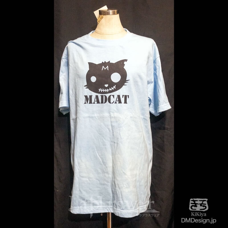 (L)手染め+プリント「テトロドトキシン（青）」毒毒Tシャツ（1-492）