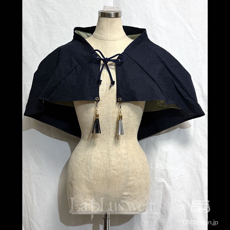 ファンタジー和装「Sマント」(青柄)（8-283）／LarpLuswear
