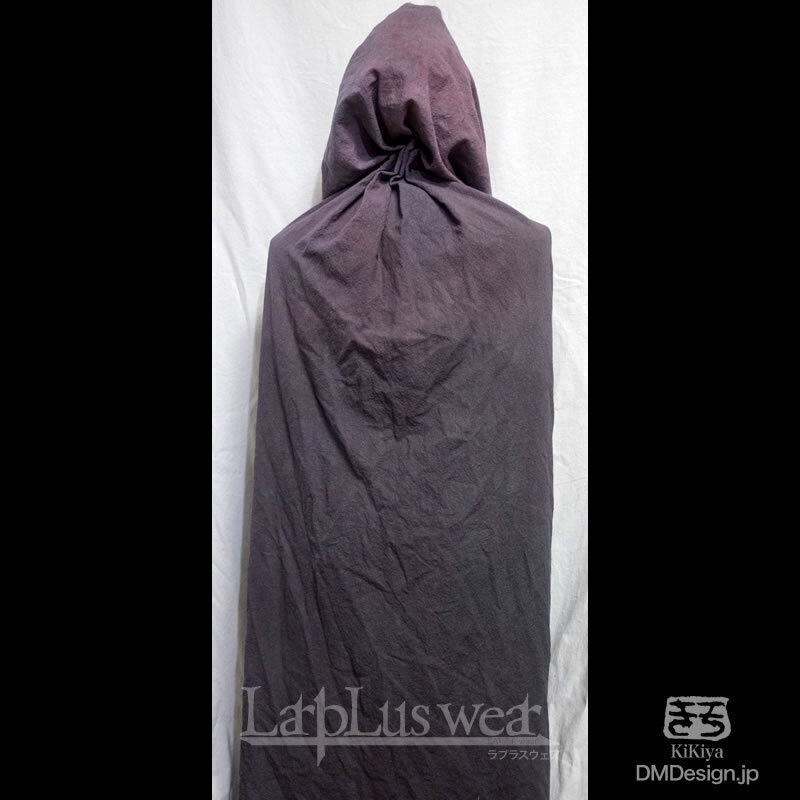 (XL)手染め一点モノ「冒険者マント」(ブラックパープル)(8-289)/LarpLuswear