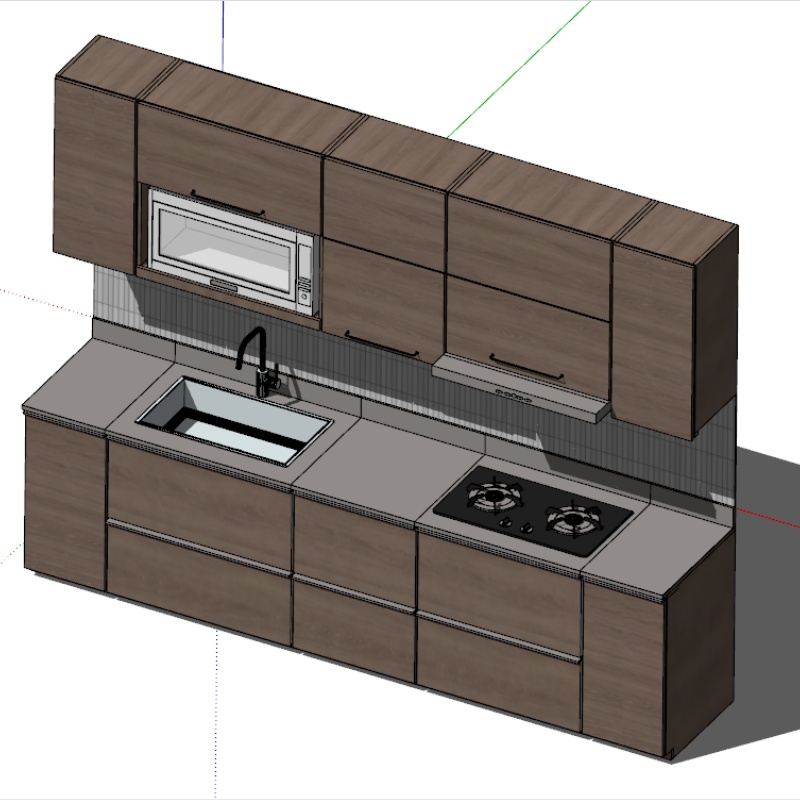 SketchUp 3Dキッチンモデル | 高品質で実用的なデザインソリューション