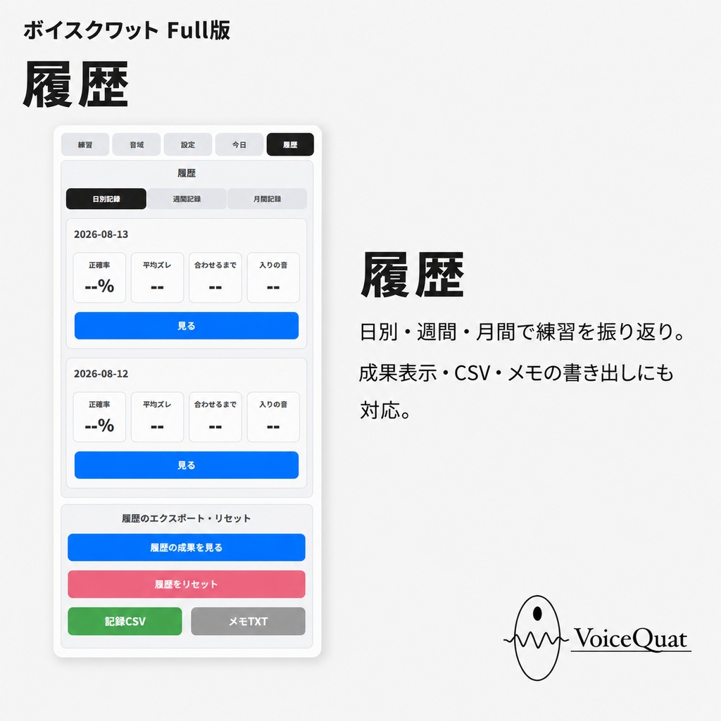ボイスクワット Full【Windows用 音程トレーニングアプリ】