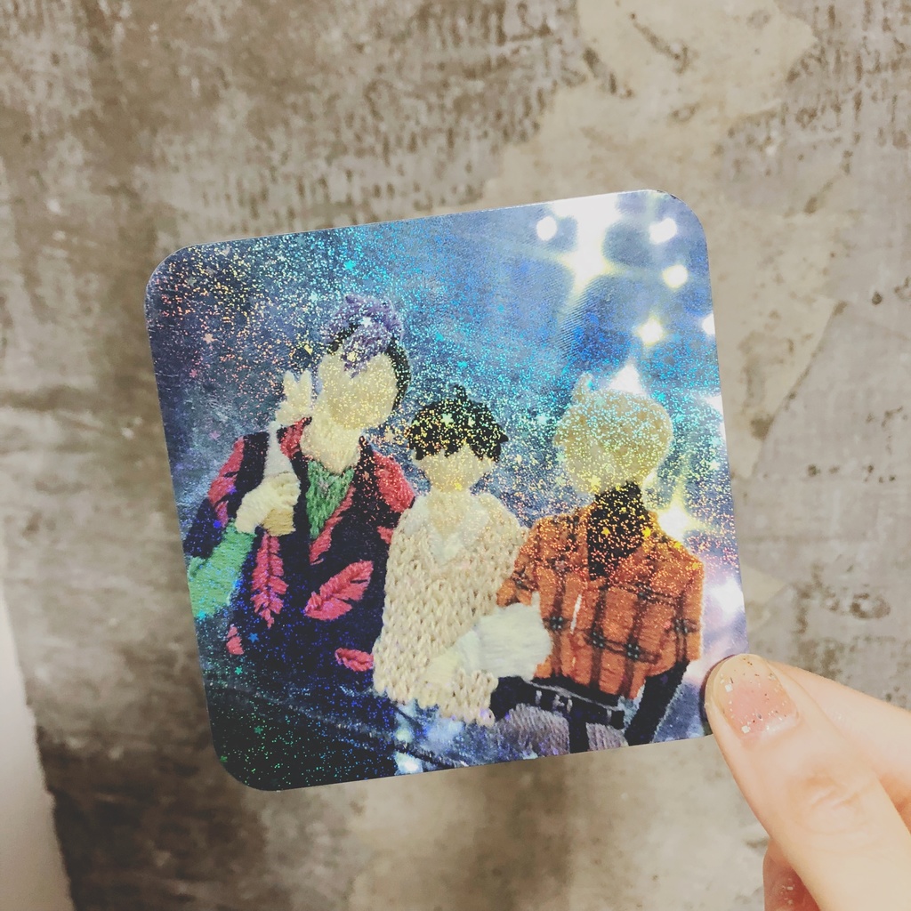 パブリックスクールパロ刺繍のポストカードセッ