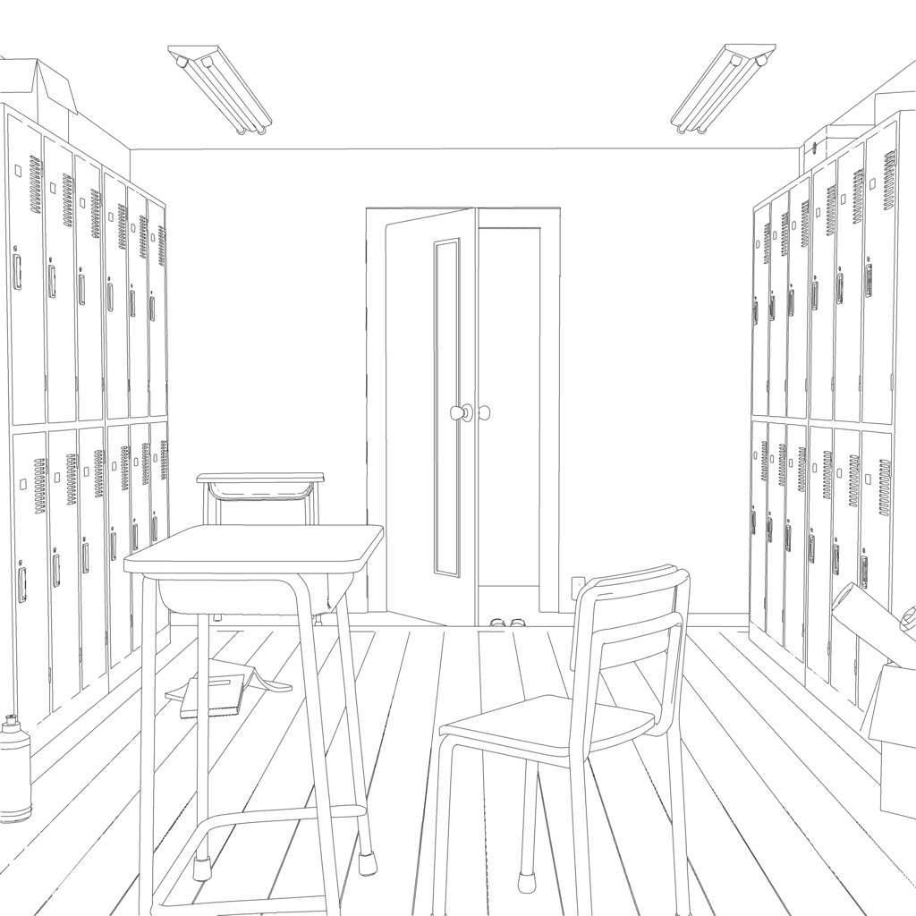 【3D素材】部室【クリスタ】