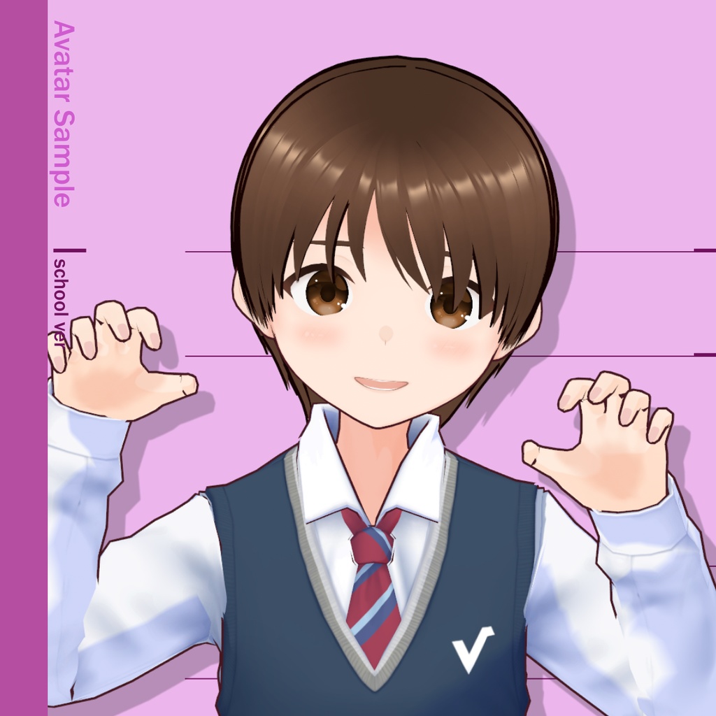 【Vroid】お手軽!ショタアバター スターターキット 学生服