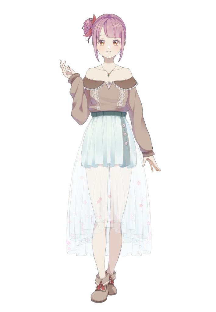 【汎用】街で歩いてそうな女の子【パーツ分けpsd】