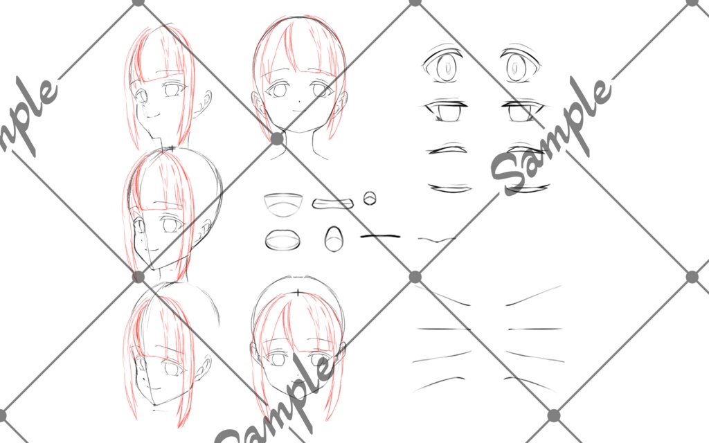 【汎用】街で歩いてそうな女の子【パーツ分けpsd】