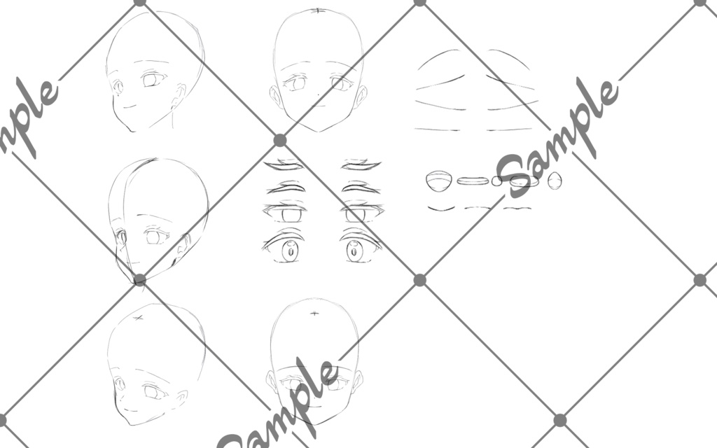 【汎用】ツインテ女の子【パーツ分けpsd】