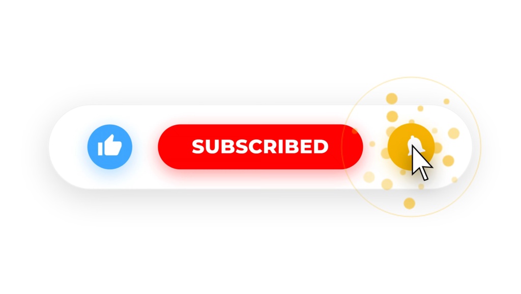 【無料素材】SUBSCRIBEボタンアニメーション(透明背景:アルファチャネル)