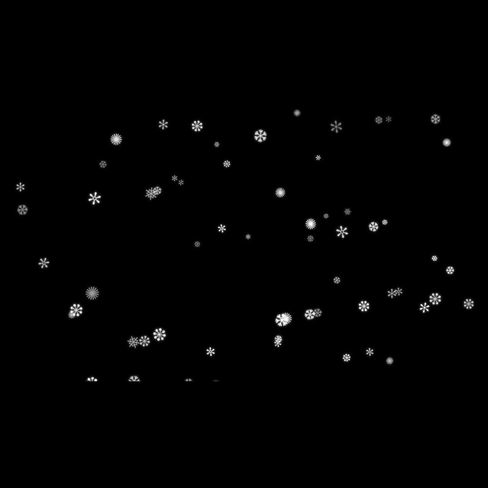 【動画ループ素材】ふわふわスノーフレークオーバーレイ