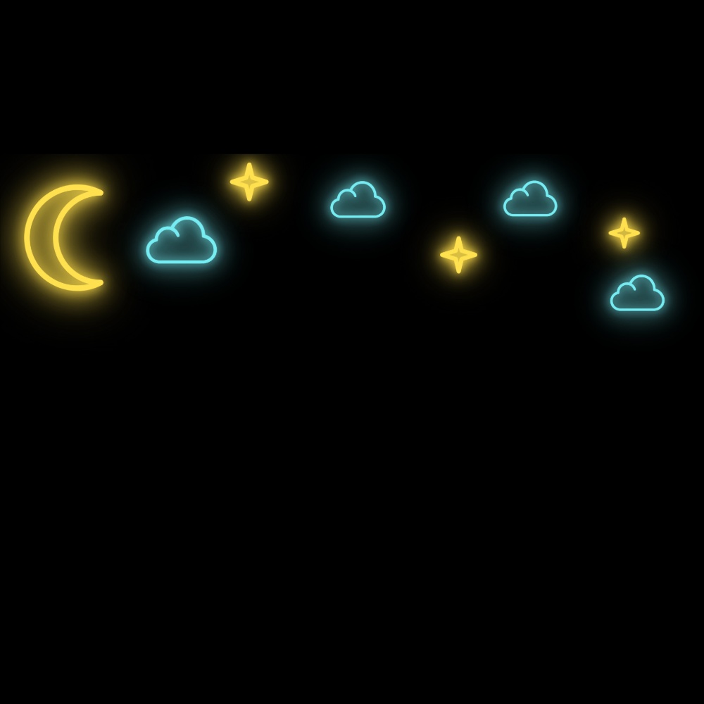【ループ素材】夜空のネオンオーバーレイ