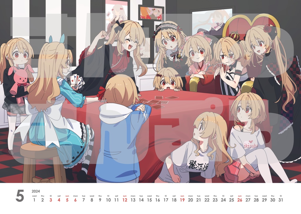 【売り切りセール】鷺原鈴音 B6卓上カレンダー2024 4月から【残20個程】