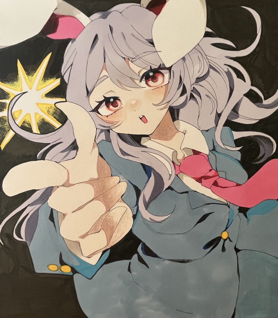 東方プロジェクト　手描き色紙　鈴仙・優曇華院・イナバ