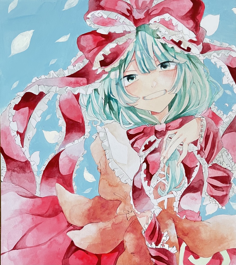 東方プロジェクト　手描きイラスト　鍵山雛