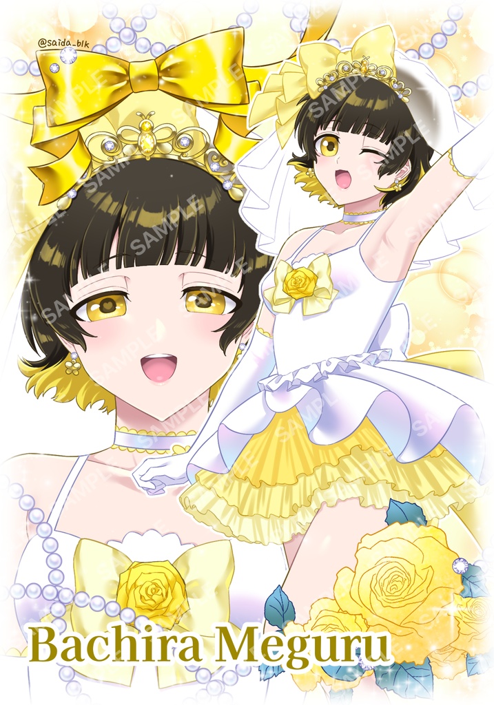 L判サイズ女体化イラストカード 蜂楽