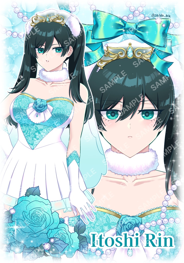 L判サイズ女体化イラストカード 凛