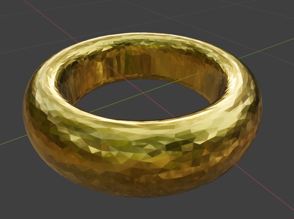 3Dモデル[指輪：金色]