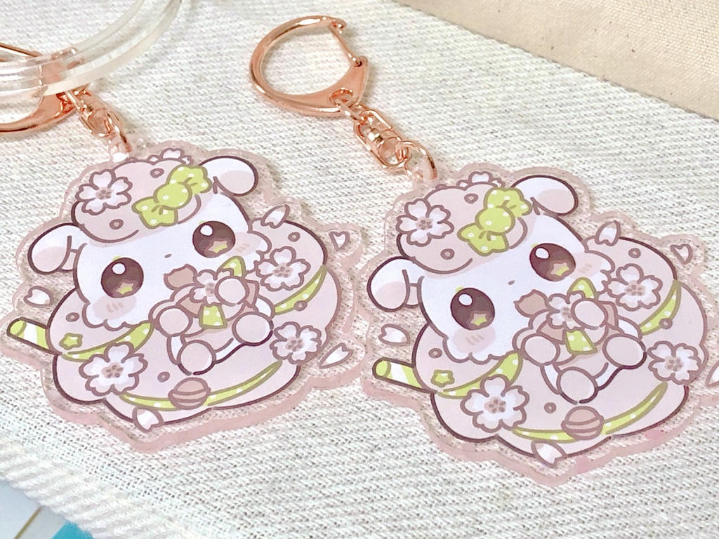 桜わたあめちゃん アクリルキーホルダー