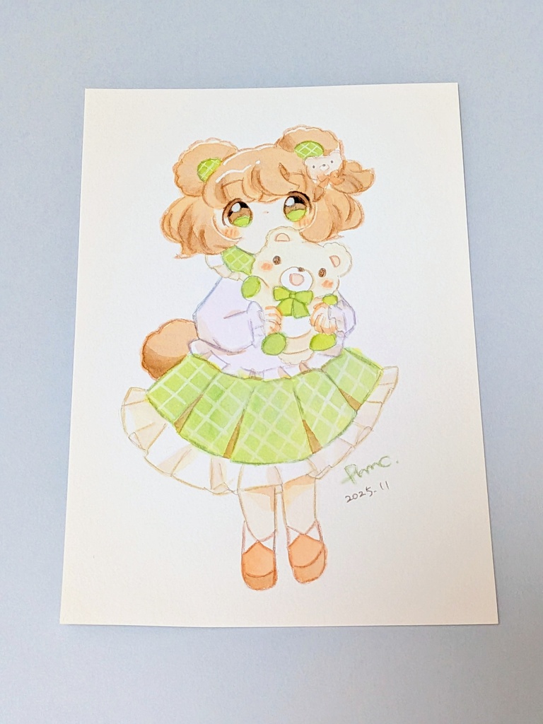 フレームレス原画┆くまみみちゃん