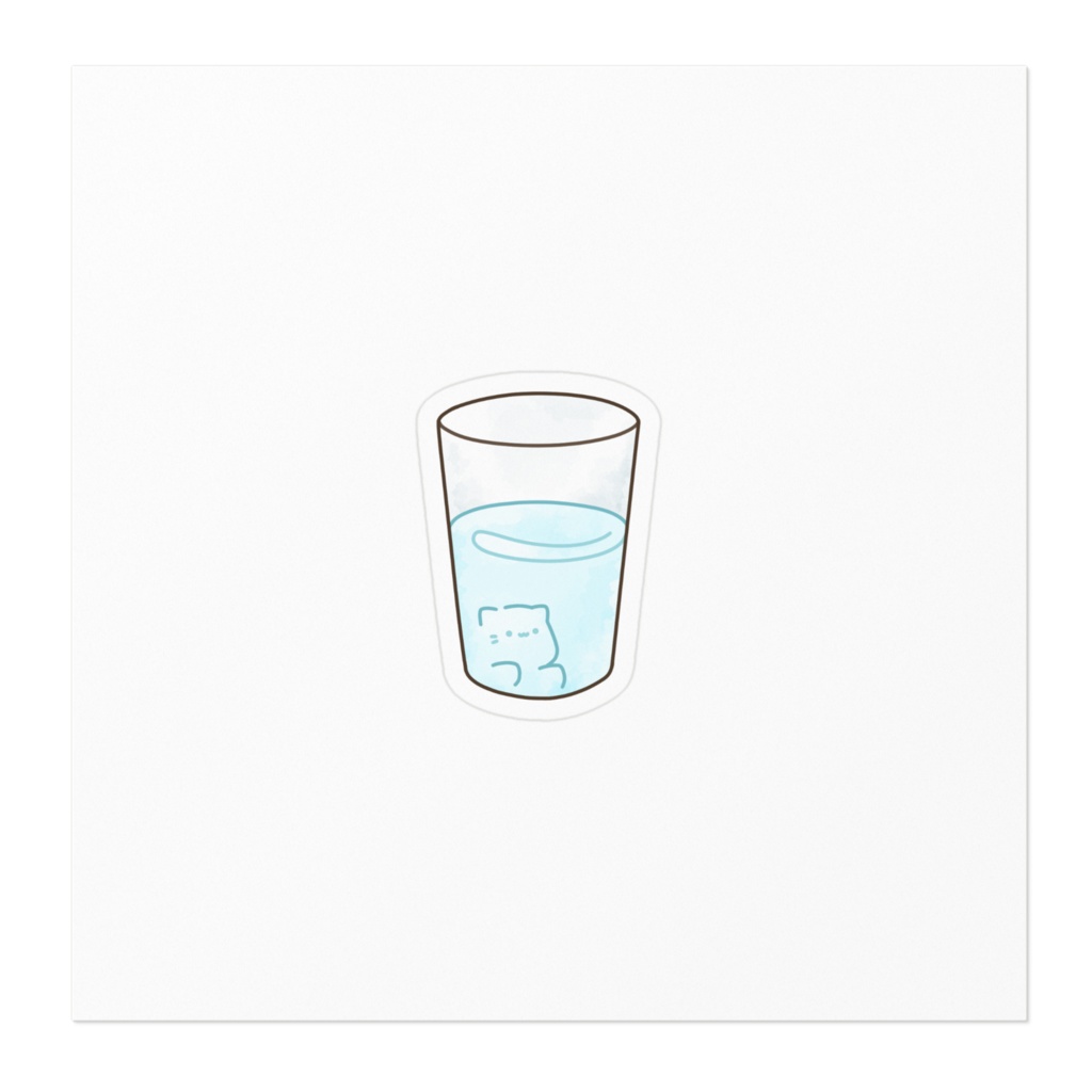 水ねこステッカー