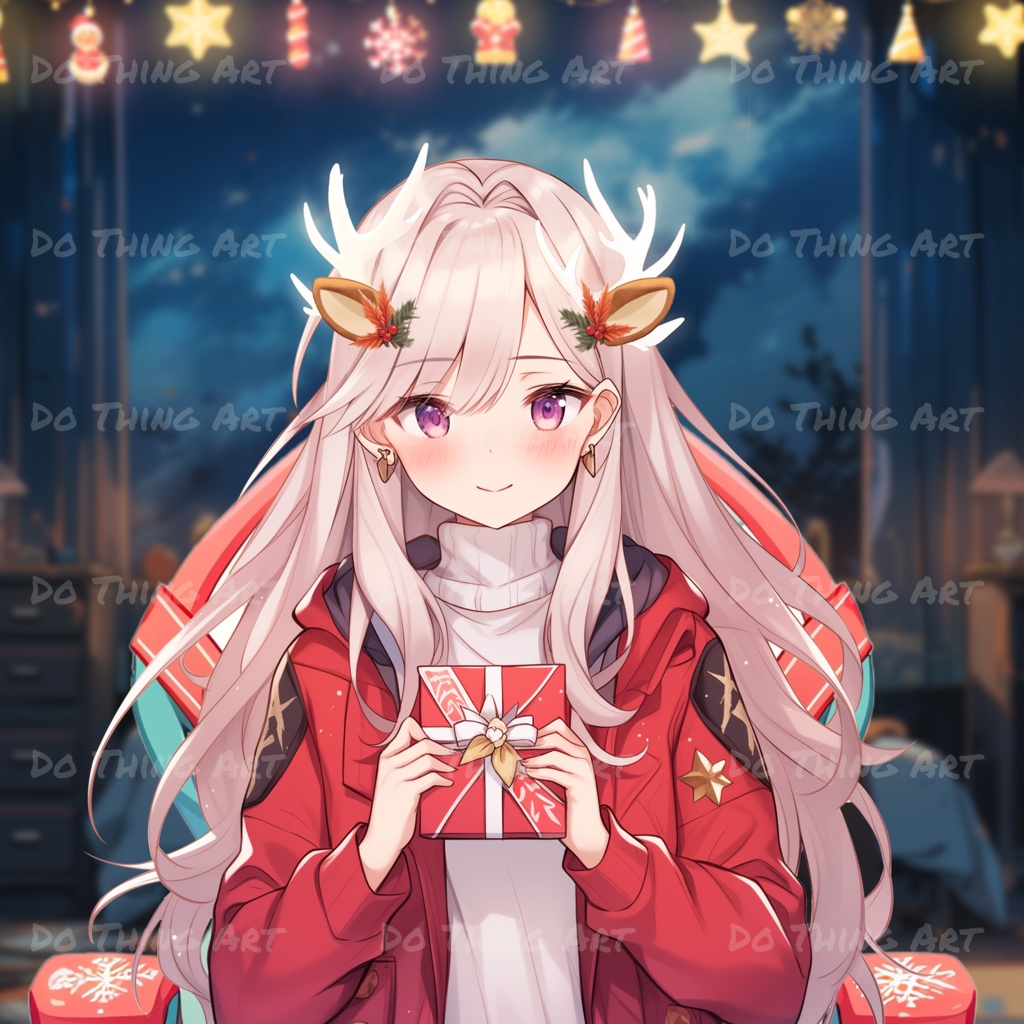 VTUBER Asset |Christmas Hair Band Christmas ヘアバンド 머리띠