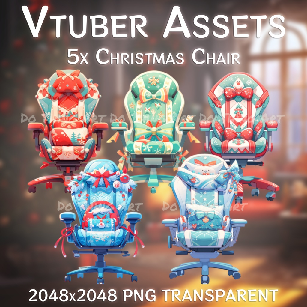 Vtuber Asset | Christmas Chair