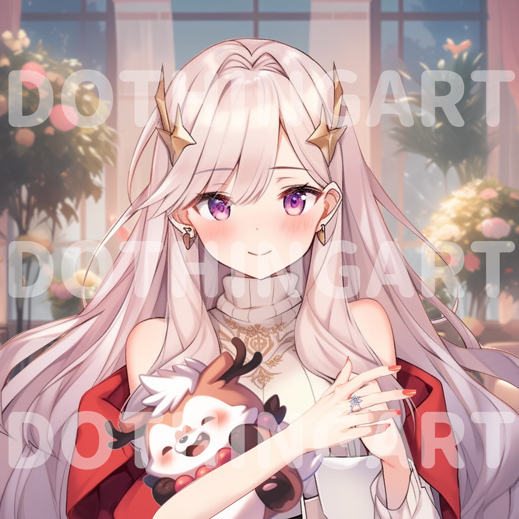 Vtuber Asset | Christmas Creature Pillow_Bear Deer