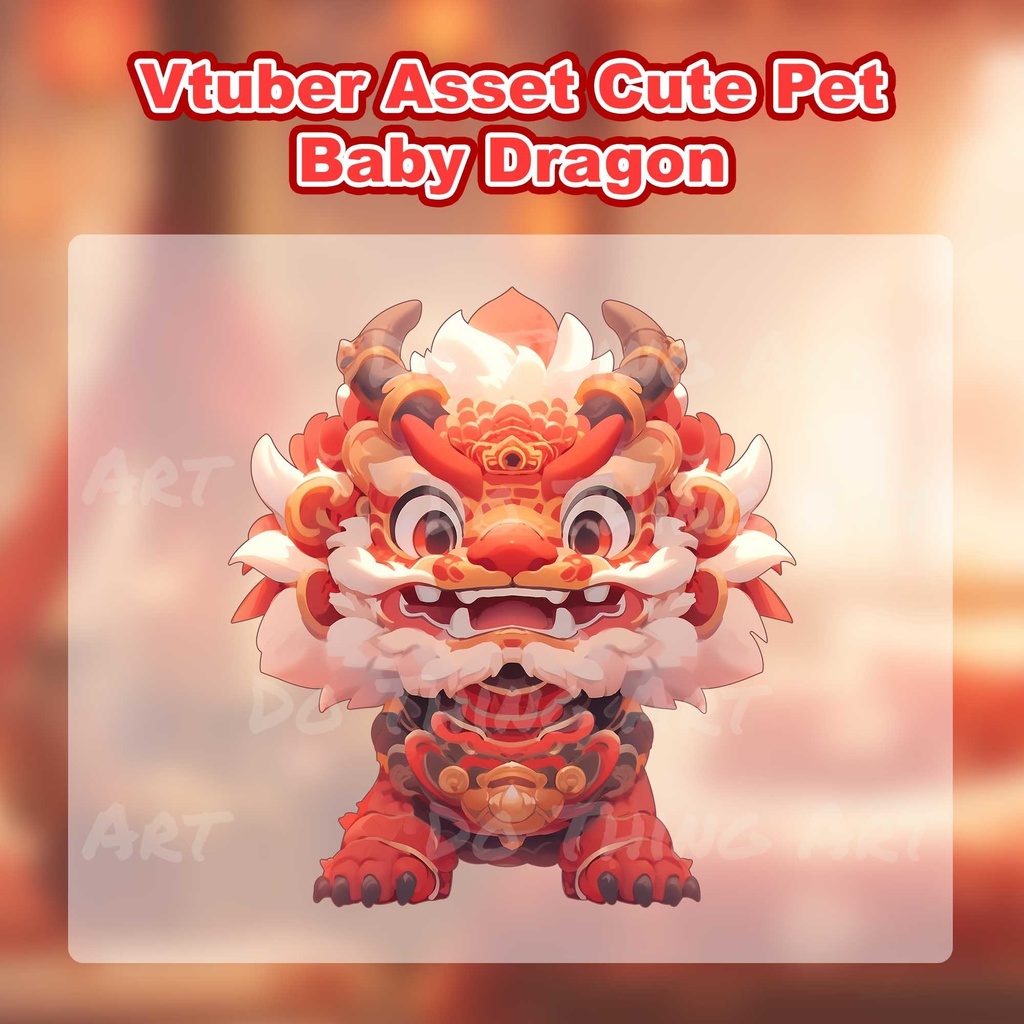 Vtuber Asset Baby Dragon Decoration | Chinese New Year Theme | Twitch Streammer | Festive Decoration | Twitch Streammer Decor