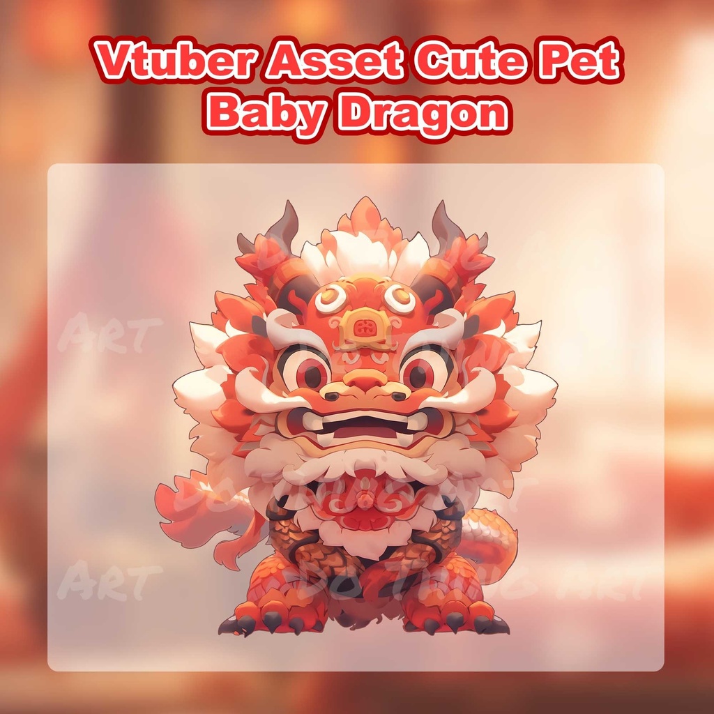 Vtuber Asset Baby Dragon Decoration | Chinese New Year Theme | Twitch Streammer | Festive Decoration | Twitch Streammer Decor