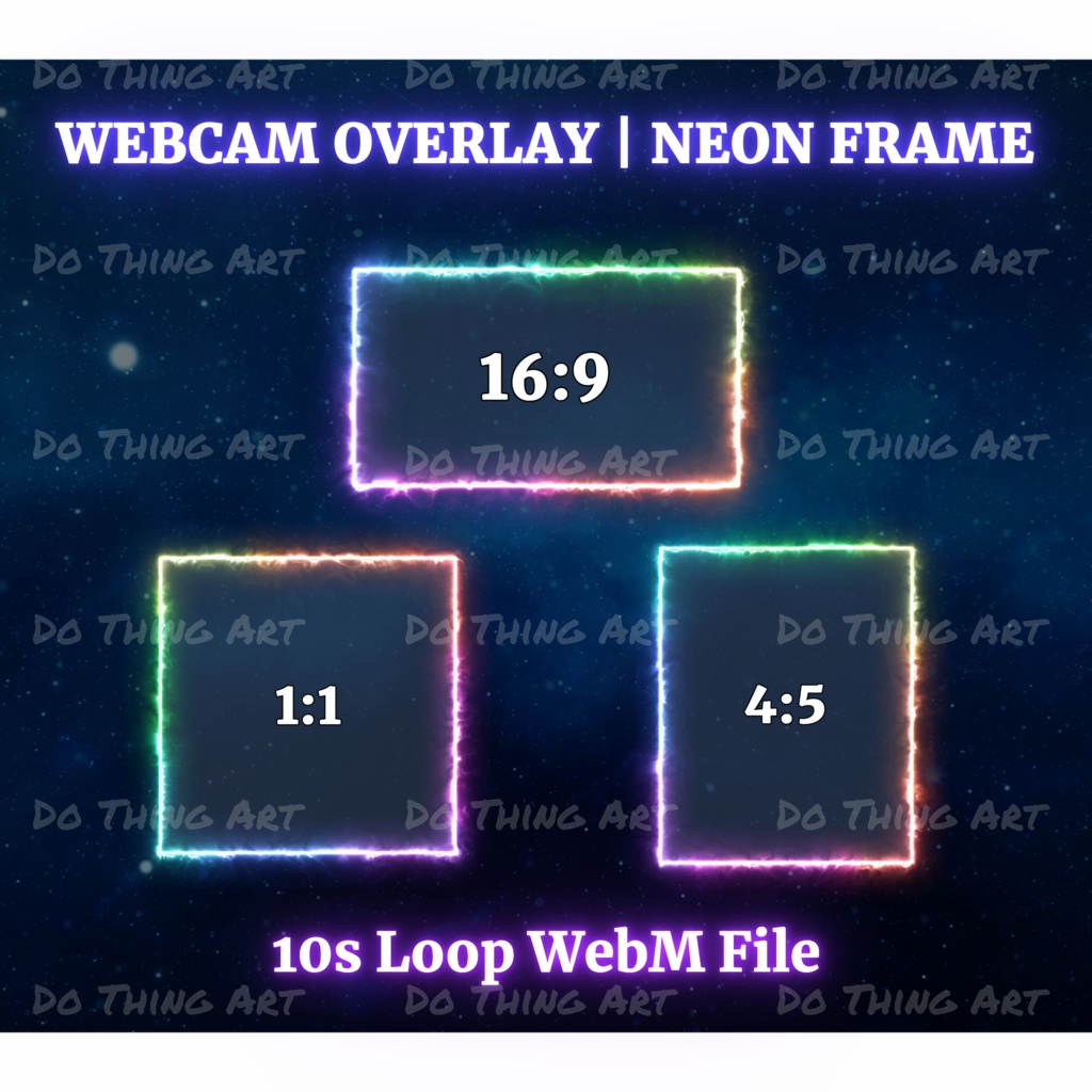 Vtuber Assets | Twitch Overlay Webcam Design | Stream Overlay Package | Stream Assets |Twitch Assets | PngTuber Assets | Streamer Assets