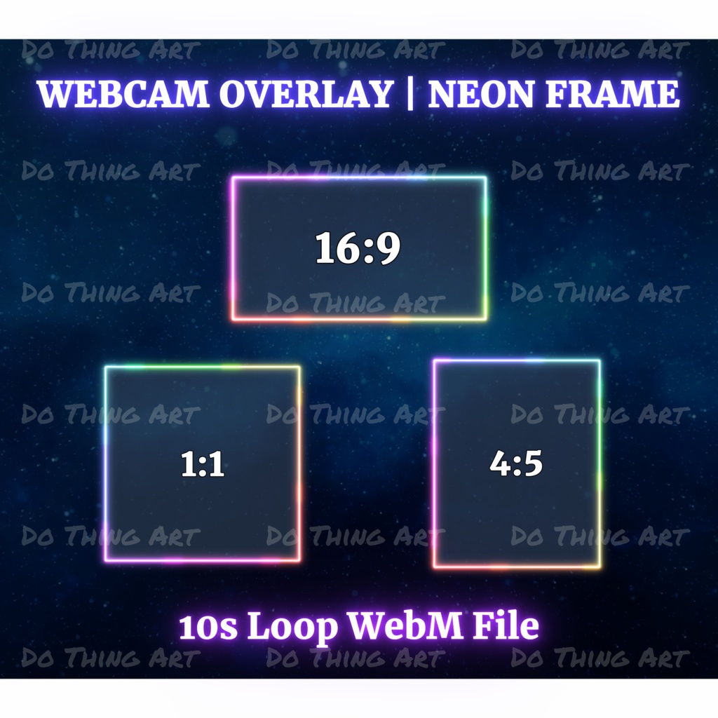 Vtuber Assets | Twitch Overlay Webcam Design | Stream Overlay Package | Stream Assets |Twitch Assets | PngTuber Assets | Streamer Assets
