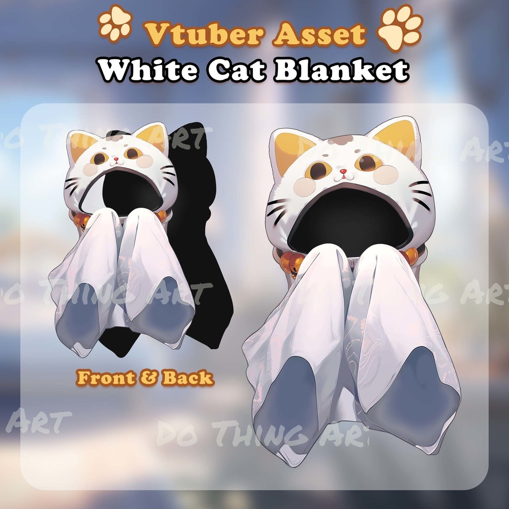 Vtuber Assets | Kawaii Cat Blanket | Vtuber Hoodie | Twitch Streamer Shirt | Cat Lover Gift | Kawaii Design | Cute Cat Blanket