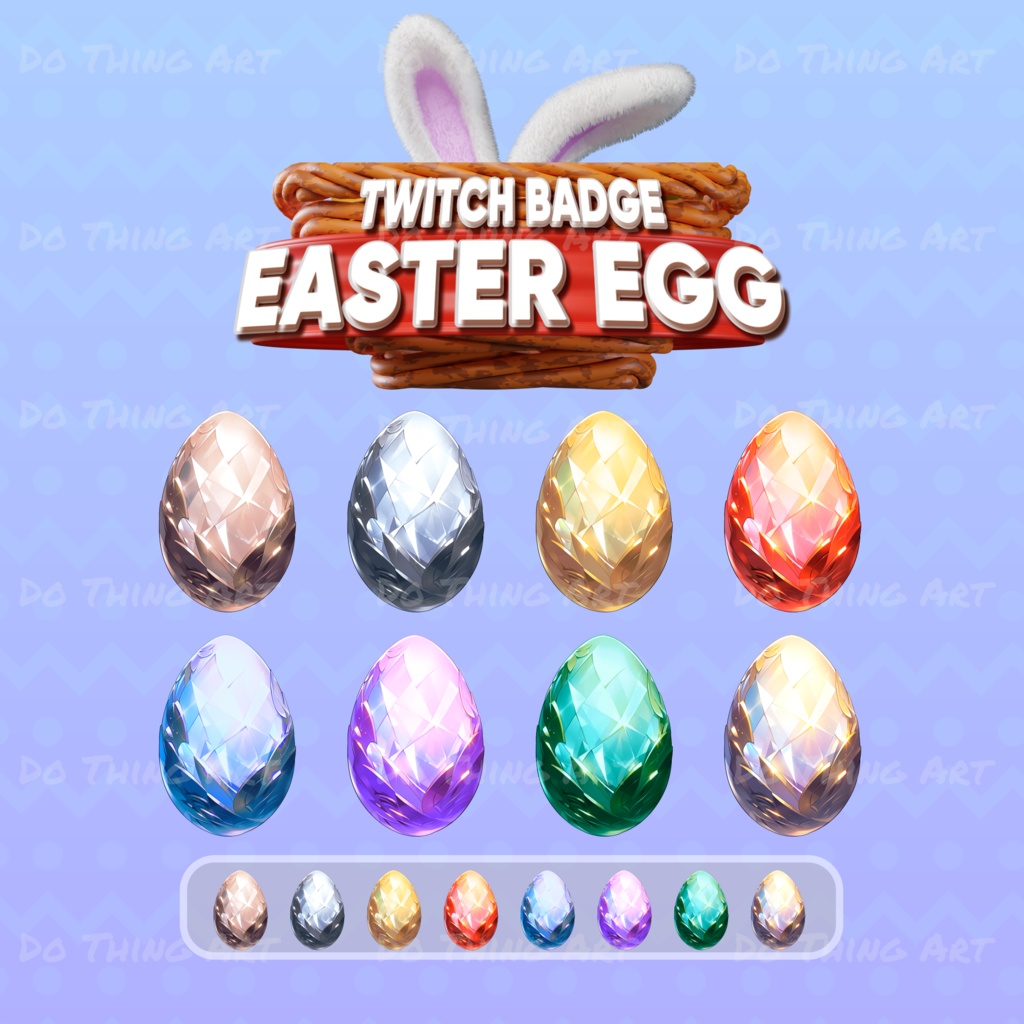Vtuber Assets | Easter Egg Badge | Twitch Sub Badges | Vtubers | Youtubers | Streamer | Chatting | Twitch Assets | Twitch Badges | Twitch