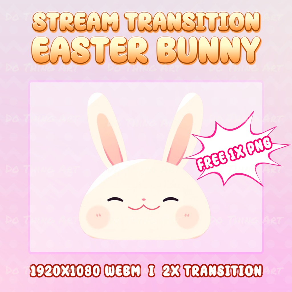Vtuber Stream Transition | Easter Egg | Rabbit Transitions | OBS Assets | Streamlabs Assets | Twitch Transition | Scenes Stinger | Cute