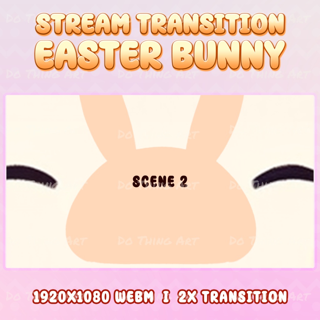 Vtuber Stream Transition | Easter Egg | Rabbit Transitions | OBS Assets | Streamlabs Assets | Twitch Transition | Scenes Stinger | Cute