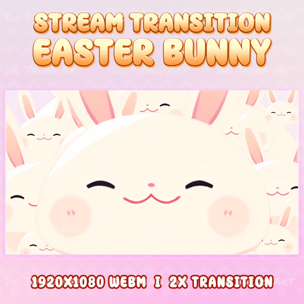 Vtuber Stream Transition | Easter Egg | Rabbit Transitions | OBS Assets | Streamlabs Assets | Twitch Transition | Scenes Stinger | Cute