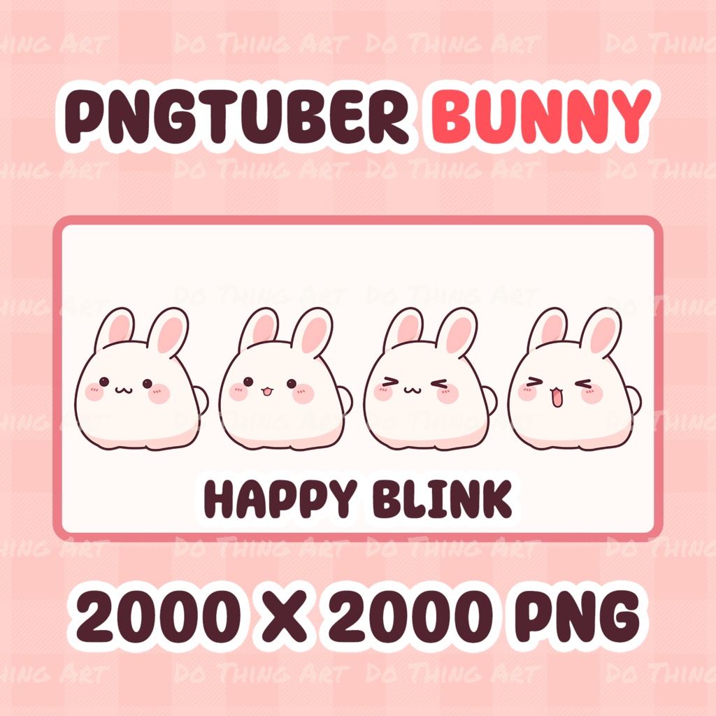 PNGtuber Avatar | Ready For Use | Pngtuber Bunny | Youtube Streamers | streaming | Graphic Art | Chibi anime style | Twitch | Discord