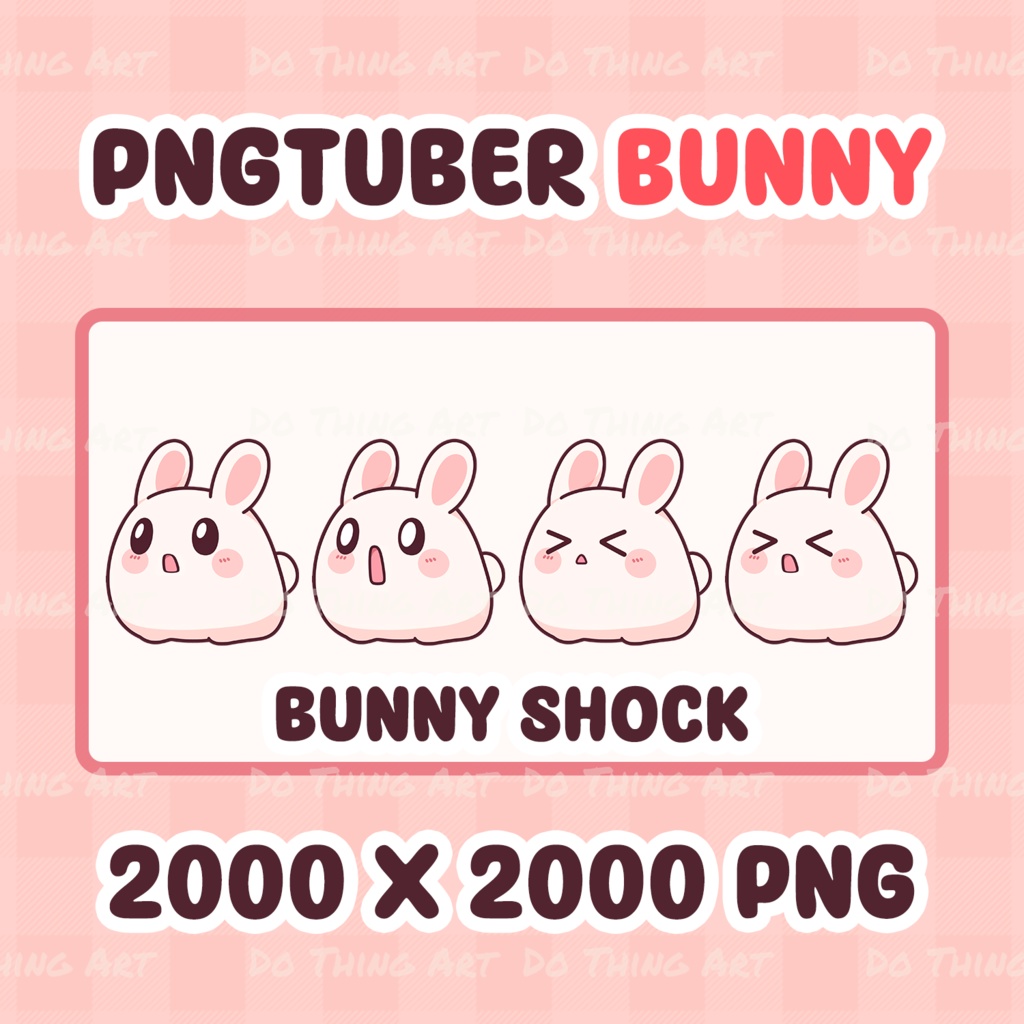 PNGtuber Avatar | Ready For Use | Pngtuber Bunny | Youtube Streamers | streaming | Graphic Art | Chibi anime style | Twitch | Discord