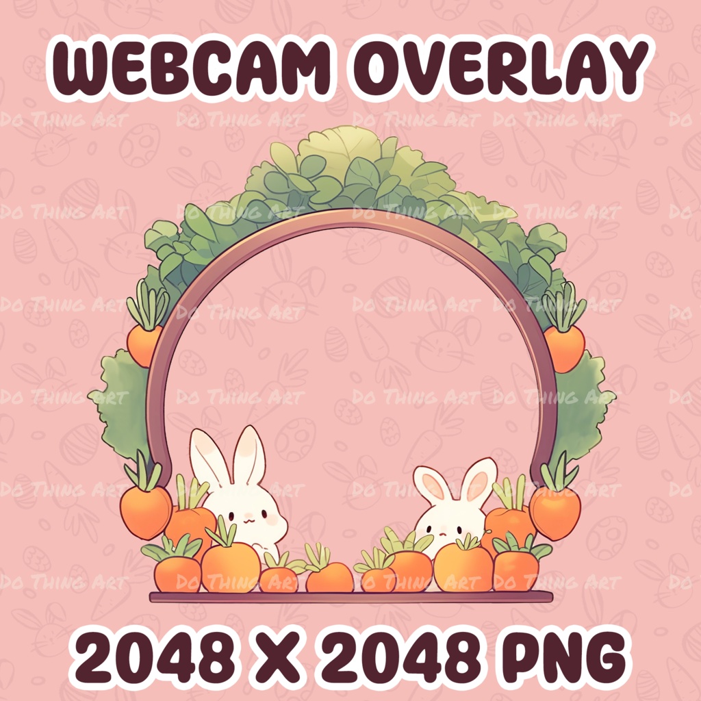 Webcam Frame Easter | Bunny Stream Frame | VTuber assets | Twitch Frame | Vtube | Easter Stream Frame | Kawaii Bunny Frame