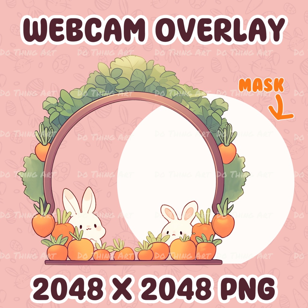 Webcam Frame Easter | Bunny Stream Frame | VTuber assets | Twitch Frame | Vtube | Easter Stream Frame | Kawaii Bunny Frame