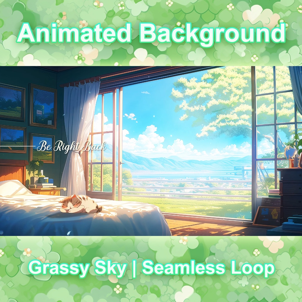 5 Set Animated Background Bundle | Vtuber Animated Background | Nature Style | Twitch Loading Screens | Background