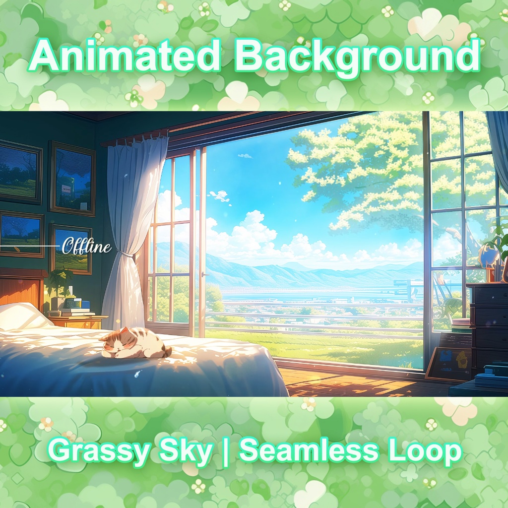 5 Set Animated Background Bundle | Vtuber Animated Background | Nature Style | Twitch Loading Screens | Background