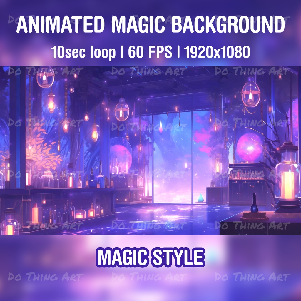 VTUBER Asset | Magic Animated Background | Twitch Wallpaper | Stream Background | Pngtuber Assets | Twitch Background | Youtuber | Streamer