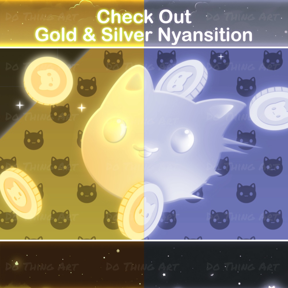 Rainbow Galaxy Cat Stream Transition | 7 Suprrr Cat Twitch Assets | OBS Assets | Streamlabs Assets | Twitch Transition | Scenes Stinger