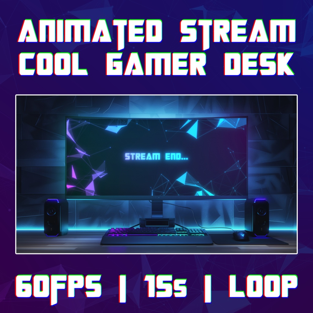 Animated Background | Twitch Stream Screens | Twitch Loading Screens | Animated Screens | Twitch Animated Package | Purple | sci-fi blue