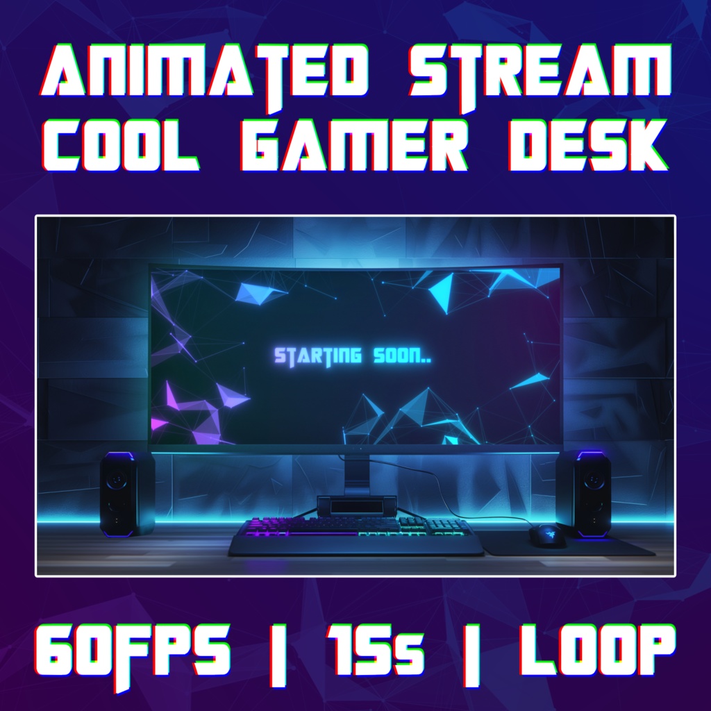 Animated Background | Twitch Stream Screens | Twitch Loading Screens | Animated Screens | Twitch Animated Package | Purple | sci-fi blue