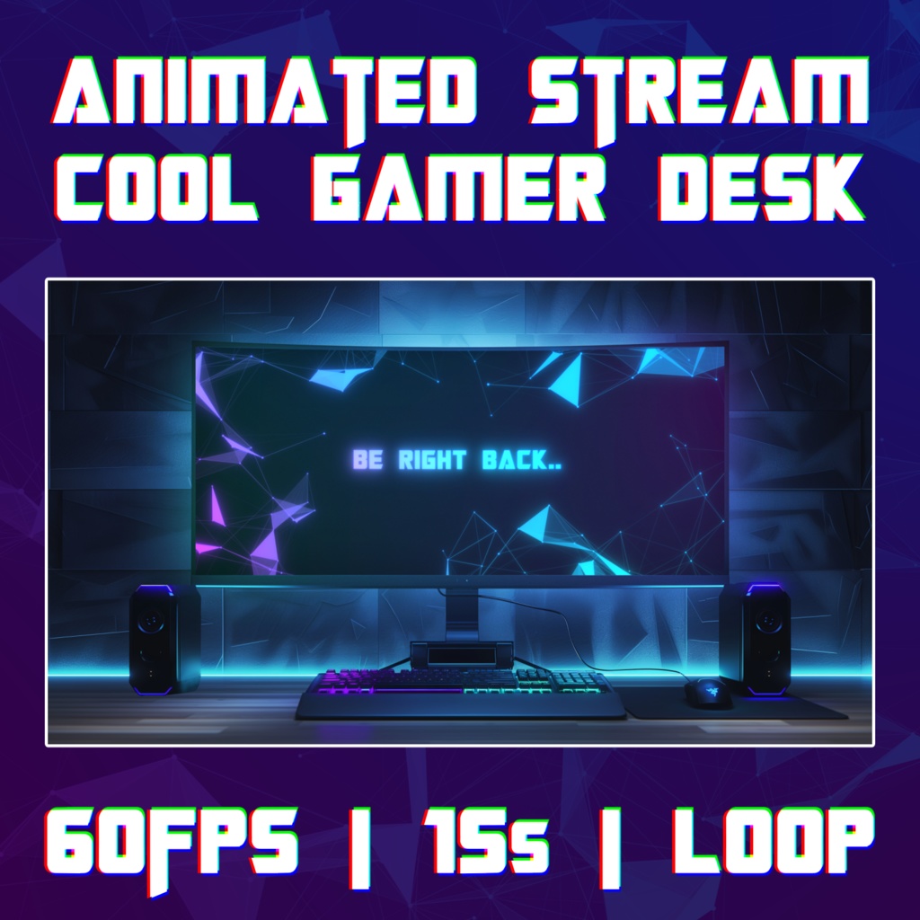Animated Background | Twitch Stream Screens | Twitch Loading Screens | Animated Screens | Twitch Animated Package | Purple | sci-fi blue