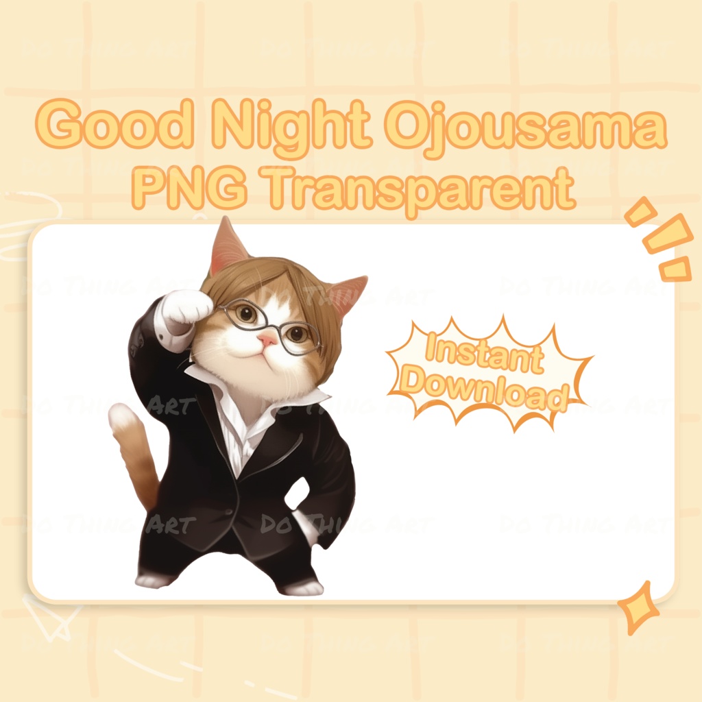 Vtuber Assets - G.Night Ojousama ASMRZ Cat ver | Pillow Assets | Party Assets | YaLeh Yaleh | Twitch Assets| 晚安大小姐
