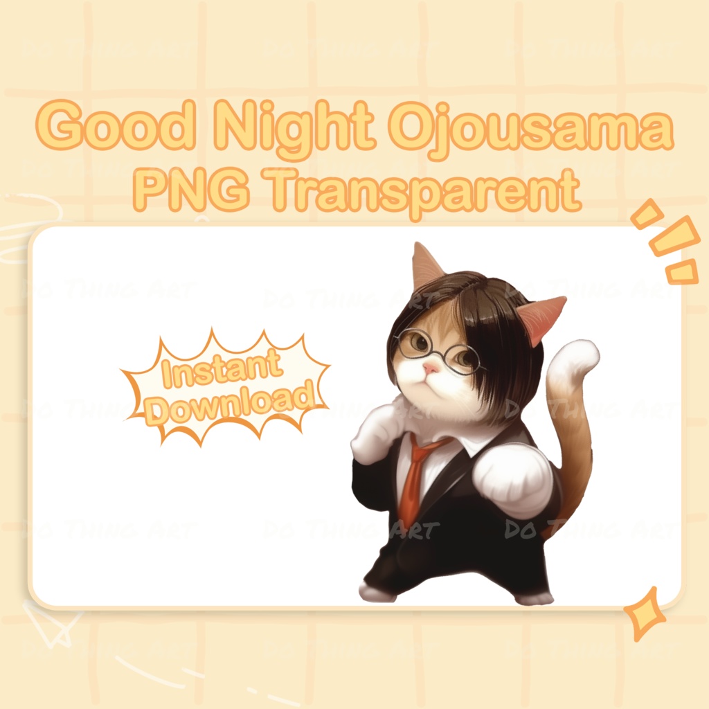 Vtuber Assets - G.Night Ojousama ASMRZ Cat ver | Pillow Assets | Party Assets | YaLeh Yaleh | Twitch Assets| 晚安大小姐